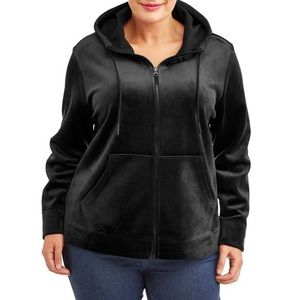 plus size velvet hoodie
